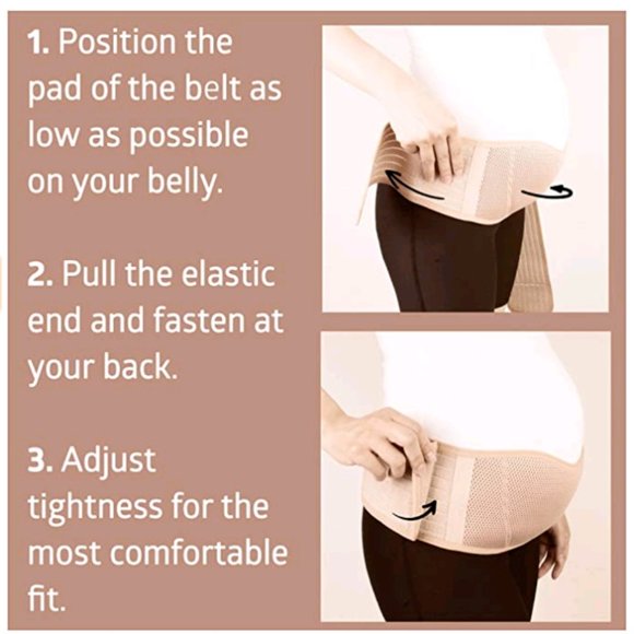 Maternity Belt -  Breathable Pregnancy Back Support - Belly Band Pelvic Pressure - Picture 2 of 7